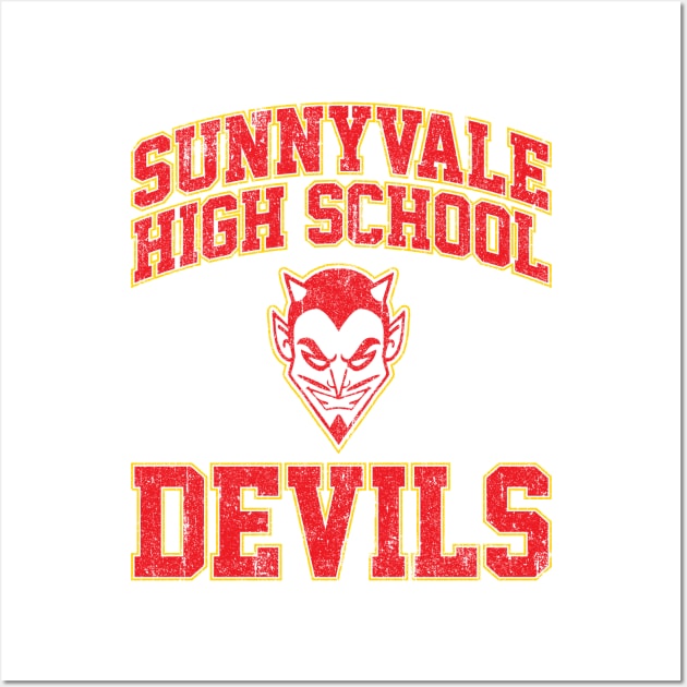 Sunnyvale High School Devils (Variant) Wall Art by huckblade